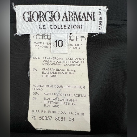 Vintage Giorgio Armani wool pencil skirt 10 - Picture 3 of 3